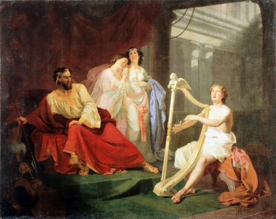 David en koning Saul door Ivan Petrovich Keler Viliandi
