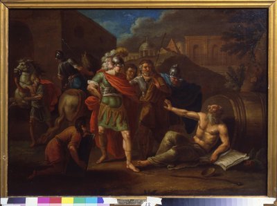 Alexander de Grote bezoekt Diogenes in Korinthe door Ivan Philippovich Tupylev