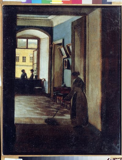 Uitzicht op een interieur door Ivan Trofimovich Durnov
