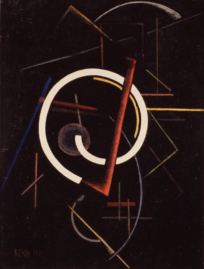 Lineaire structuur, 1922 door Ivan Vassilyevich Klyun