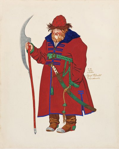 Kostuumontwerp voor de opera Het verhaal van Tsaar Saltan door N. Rimsky-Korsakov, 1929 door Ivan Yakovlevich Bilibin