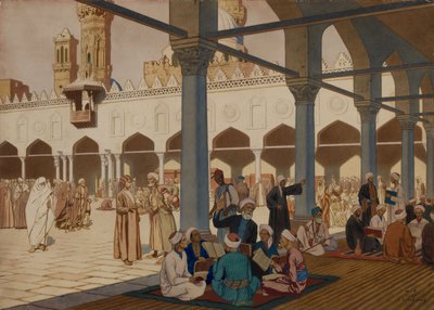 Binnenplaats van de Al-Azhar Moskee en Universiteit, Caïro, 1928 door Ivan Yakovlevich Bilibin