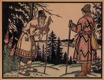 Ivan Tsarevich en Kikkerprinses, 1931 door Ivan Yakovlevich Bilibin
