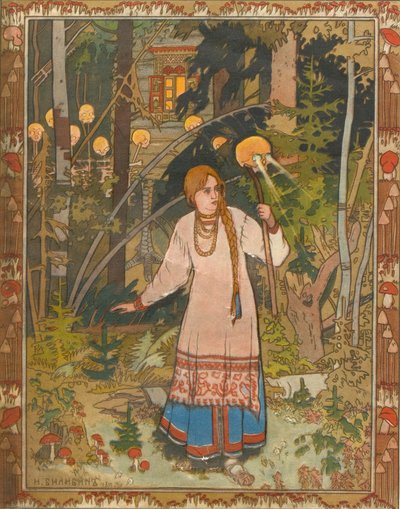 Vasilisa de Schone Illustratie bij het boek Vasilisa de Schone, 1900 door Ivan Yakovlevich Bilibin