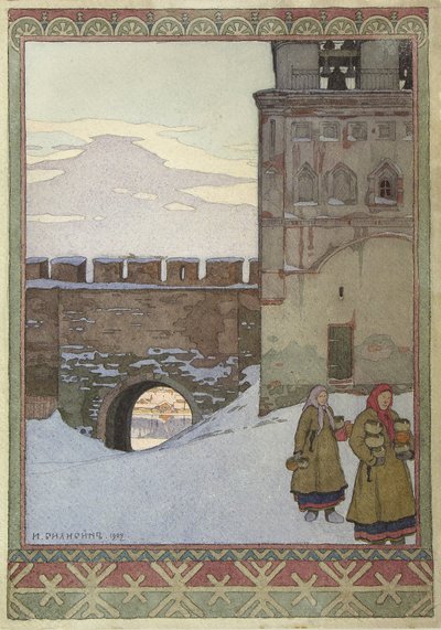 Watertoren van het Novgorod Kremlin, 1902 door Ivan Yakovlevich Bilibin