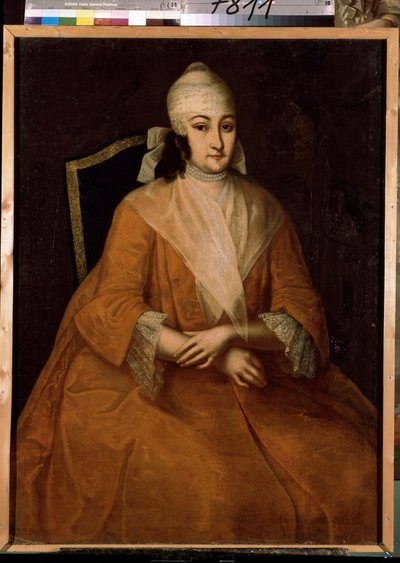 Portret van Anna Leopoldovna (Elisabeth Catharina Christine van Mecklenburg-Schwerin) door Ivan Yakovlevich Vishnyakov