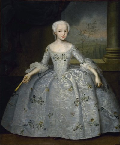 Portret van Sarah Eleanore von Fermor, ca. 1750 door Ivan Yakovlevich Vishnyakov