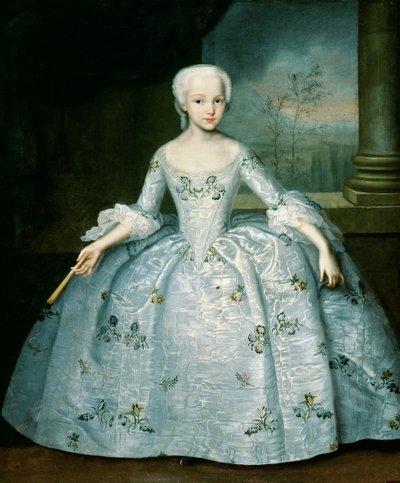 Portret van Sarah Eleonor Fermor (1740-1824) 1749-50 door Ivan Yakovlevich Vishnyakov