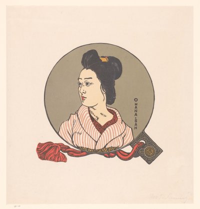 Portret van een onbekende Japanse vrouw door Ivo Puhonny
