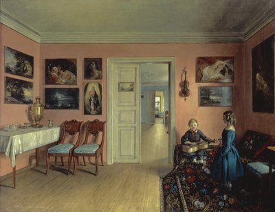 In de Kamer van de Kunstenaar, 1855 door Iwan Chrutsky