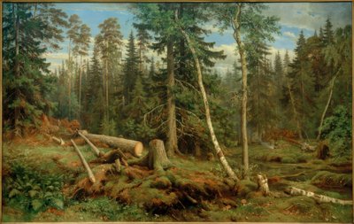 I.I. Schischkin, houtkap door Ivan Ivanovich Shishkin