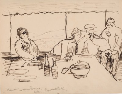 Avond op het Terras, Bormes, Provence door J.A. Jerichau