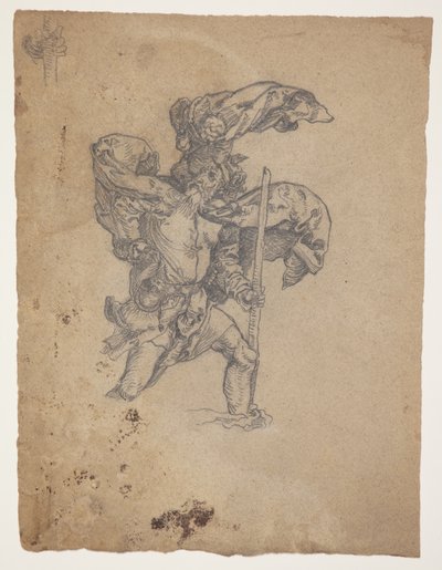 Studie naar Dürer: De Heilige Christoforus I door J.A. Jerichau