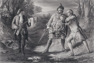 Illustratie voor Rob Roy (gravure) door J.B. (after) MacDonald