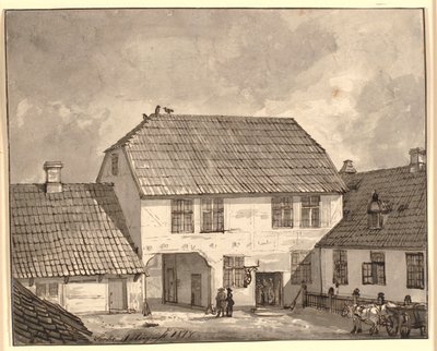 Boerderij-interieur uit Sorø door Johan Christian Dahl