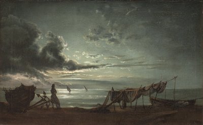 De Golf van Napels. Maanlicht door Johan Christian Dahl