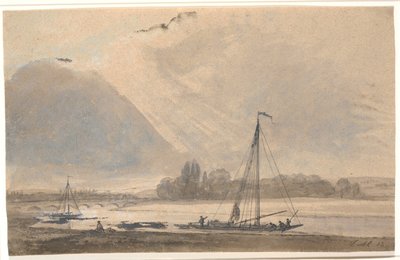 Uitzicht op de Elbe bij Dresden door Johan Christian Dahl