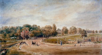 Court Lane en Lordship Lane, Dulwich, Londen, 1860 door JC Mandy