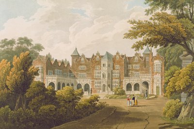 Holland House, de zetel van de Hooggeachte Lord Holland, gegraveerd door R. Havell en Zoon door J.C. Smith