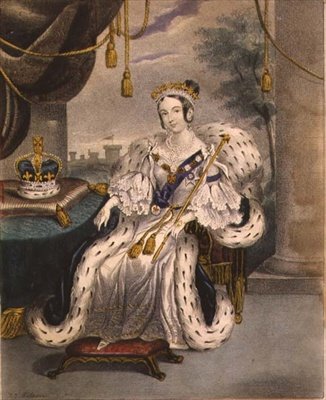 Hare Majesteit de Koningin in kroningsgewaden door J.C. Wilson
