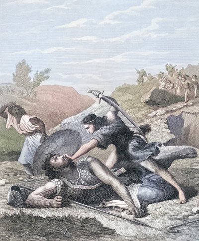 David en Goliath door J.F.C. (after) Reckleben