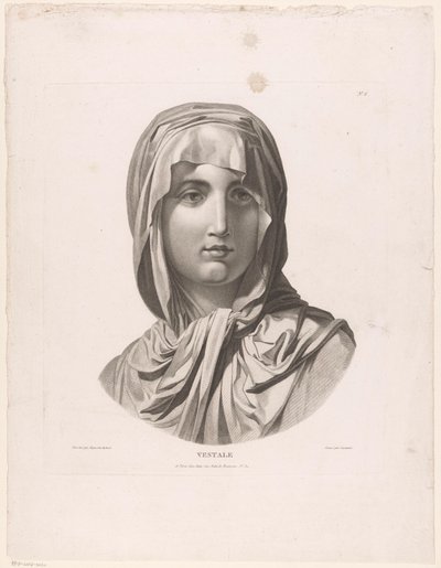 Hoofd van een Vestaalse maagd door J.F. Cazenave
