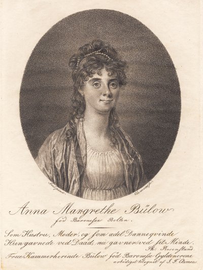 Anna Margrethe Bülow door J.F. Clemens