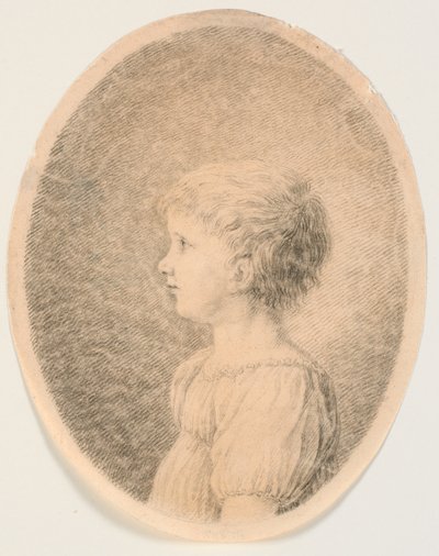 Kinderportret. Profiel naar rechts door J.F. Clemens