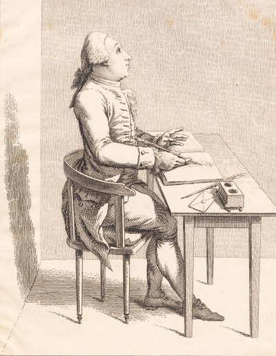 Een heer aan een bureau door J.F. Clemens
