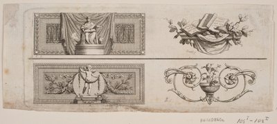 Vier vignetten door J.F. Clemens