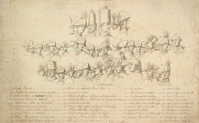 Uitlegblad voor "Frederik de Grote rijdt naar huis na een Revue in Potsdam" door J.F. Clemens