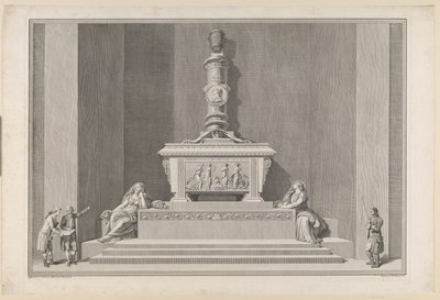 Grafmonument van Frederik V in de Dom van Roskilde door J.F. Clemens