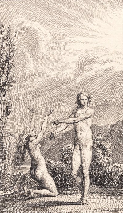 Illustratie voor Ewalds "Adam en Eva". II door J.F. Clemens