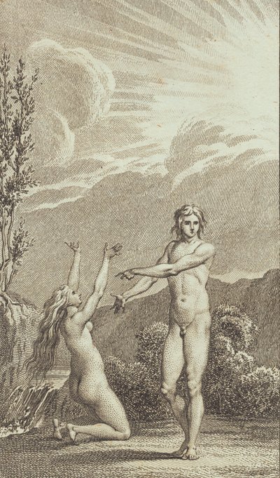 Illustratie voor Ewalds "Adam en Eva". II door J.F. Clemens