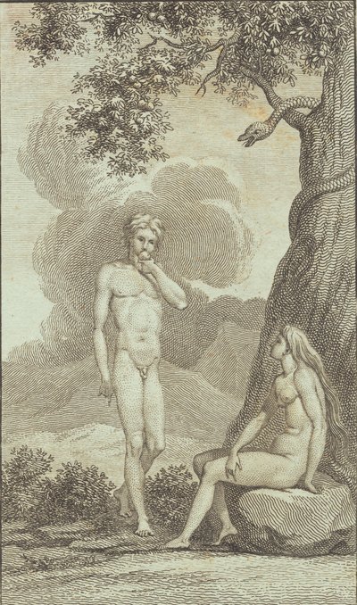 Illustratie voor Ewalds "Adam og Eva". IV door J.F. Clemens
