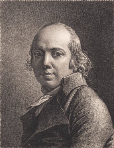 Jens Juels getekend zelfportret door J.F. Clemens