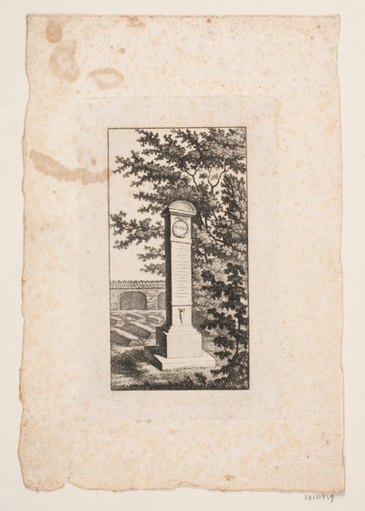 Gedenkteken voor de schrijver Hans Vilhelm Riber door J.F. Clemens