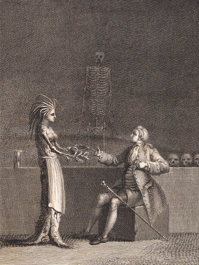 Niels Klim in de anatomiekamer door J.F. Clemens
