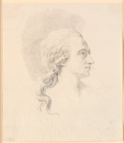 Portret van beeldhouwer Alexander Trippel. Profiel naar rechts door J.F. Clemens