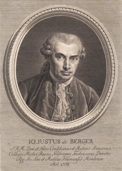 Portret van dokter Johan von Berger door J.F. Clemens
