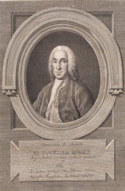 Portret van dokter Johann Samuel von Berger door J.F. Clemens