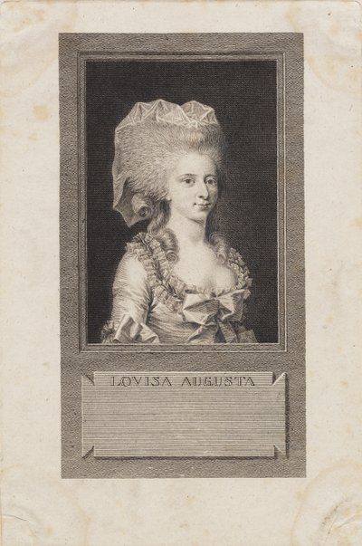 Portret van prinses Louisa Agusta door J.F. Clemens
