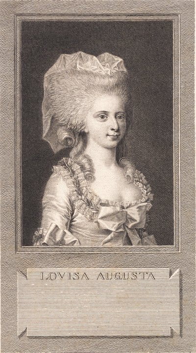 Portret van prinses Louise Augusta door J.F. Clemens