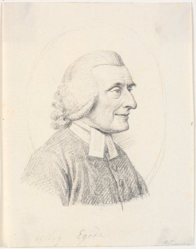 Portret van priester Paul Egede (1709-89) door J.F. Clemens