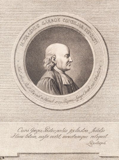 De priester Rasmus Garboe door J.F. Clemens