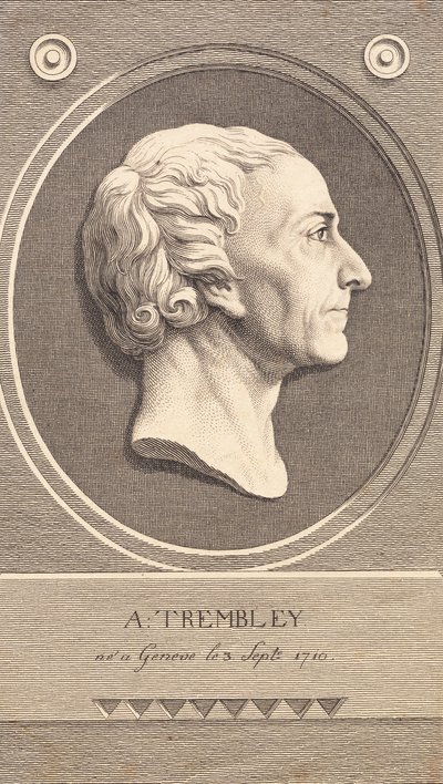 Reliefmedaillon met portret van de zoöloog Abraham Trembley door J.F. Clemens