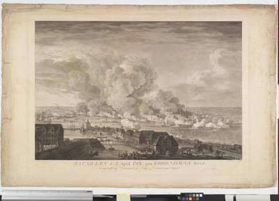 De Slag bij Kopenhagen op 2 april 1801 door J.F. Clemens