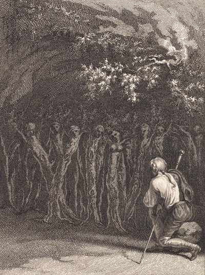 De houten mensen bidden op de dag van de onbegrijpelijke god door J.F. Clemens