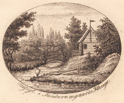 Vignet. Uitzicht in Sanderumgaards Hauge door J.F. Clemens