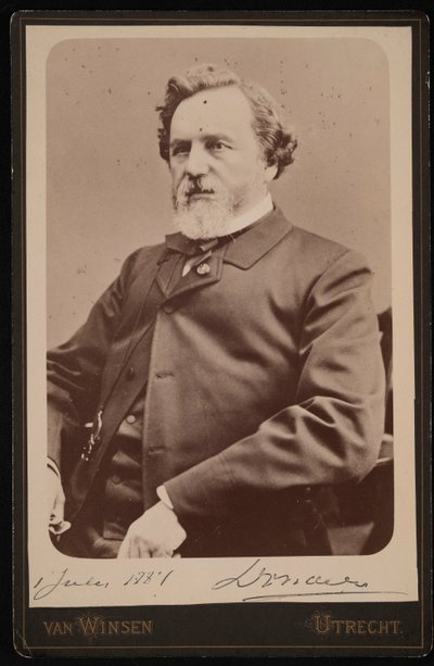 Portret van Franciscus Cornelius Donders 1818-1889, 1 juli 1884 door JJA Van Winsen